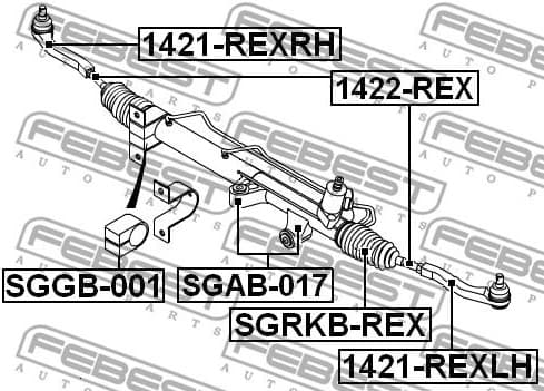 Mounting, steering gear SGAB-017 - image 2