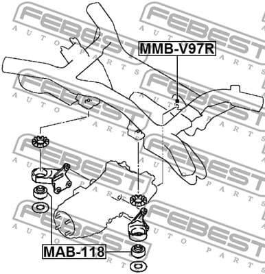 Mounting, differential MAB-118 - image 2