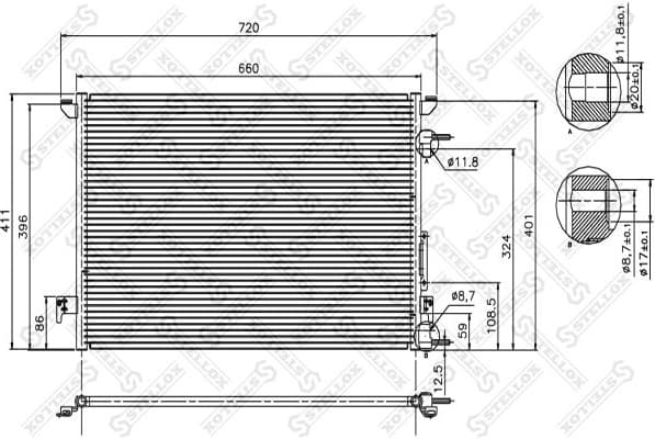 Condenser, air conditioning 10-45031-SX