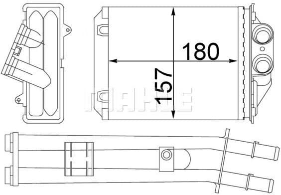 Heat Exchanger, interior heating BEHR AH 213 000S