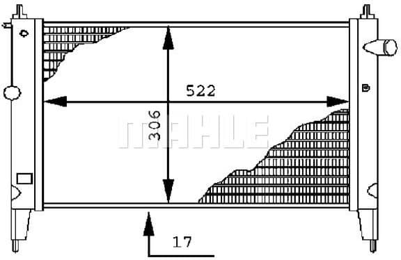 Radiator, engine cooling BEHR CR 446 000S