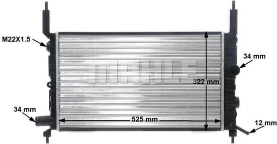 Radiator, engine cooling BEHR CR 446 000S - image 12