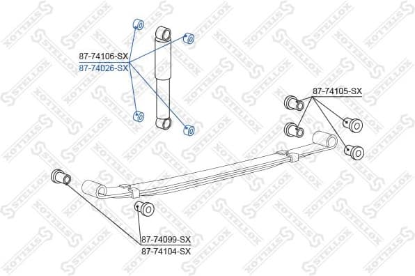 Mounting, control/trailing arm 87-74026-SX - image 2