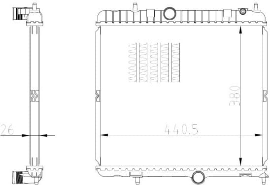 Radiator, engine cooling 550021