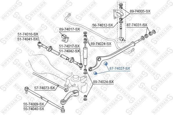 Mounting, control/trailing arm 87-74027-SX - image 2