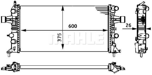 Radiator, engine cooling BEHR CR 237 000S