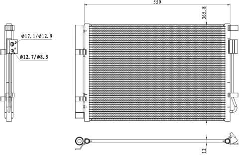 Condenser, air conditioning EASY FIT 350496
