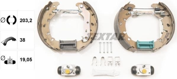 Brake Shoe Set Shoe Kit Pro 84057300