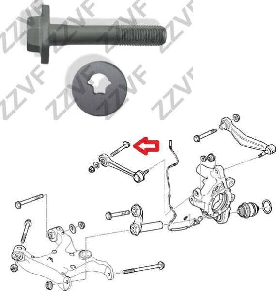 Bolt eccentric ZVX595AB