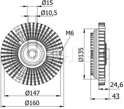 Clutch, radiator fan BEHR CFC 52 000S