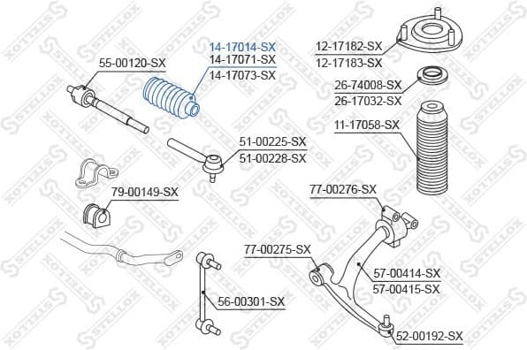 Bellow, steering 14-17014-SX