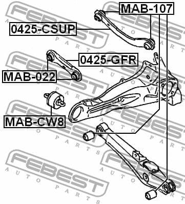 Control/Trailing Arm, wheel suspension 0425-GFR - image 2