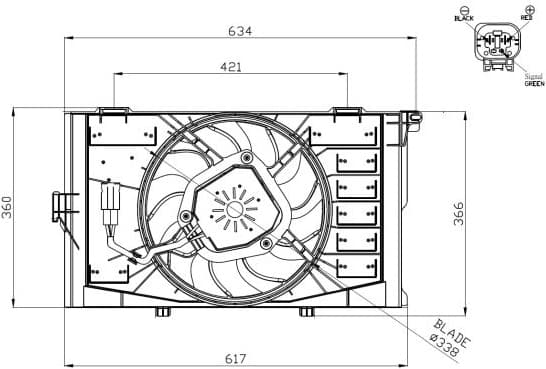 Fan, engine cooling 47952