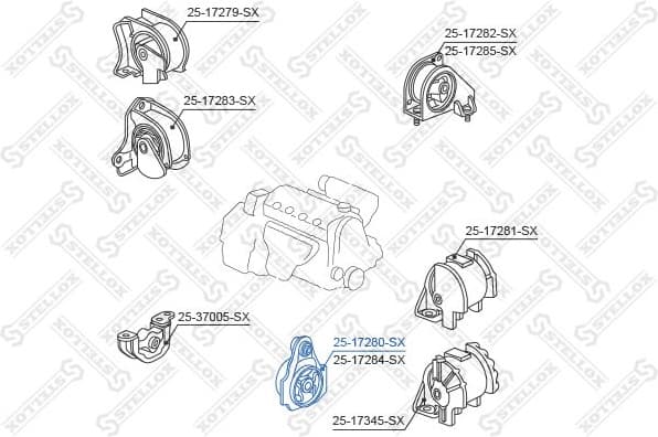 Mounting, engine 25-17280-SX