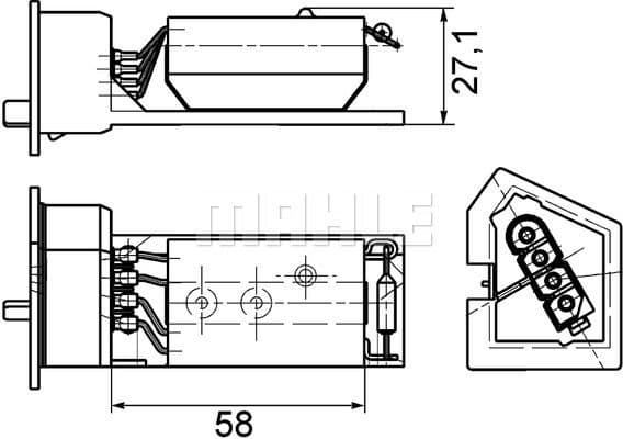 Resistor, interior blower BEHR *** PREMIUM LINE *** ABR 11 000P - image 2