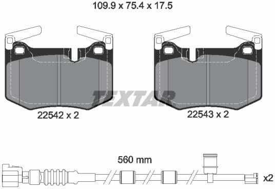 Brake Pad Set, disc brake Q+ 2254201