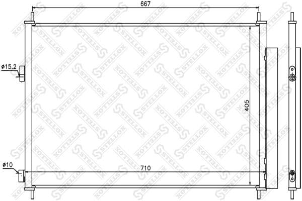 Condenser, air conditioning 10-45156-SX