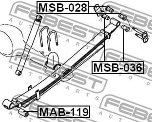 Bushing, leaf spring MSB-036 - image 2