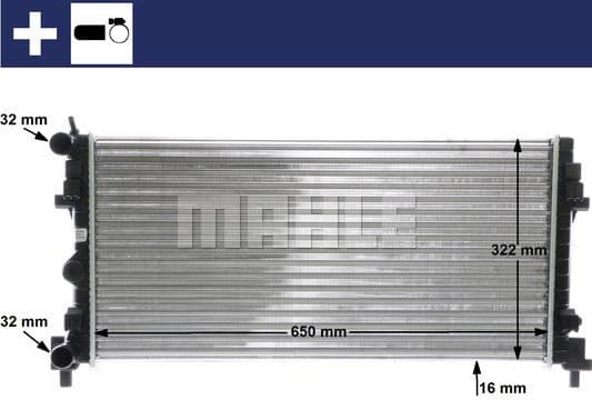 Radiator, engine cooling BEHR CR 2081 000S