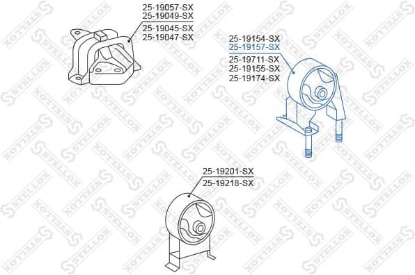 Mounting, engine 25-19157-SX