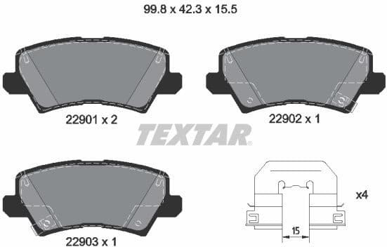 Brake Pad Set, disc brake Q+ 2290101