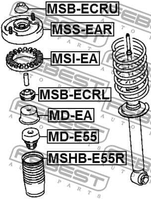 Protective Cap/Bellow, shock absorber MSHB-E55R - image 2