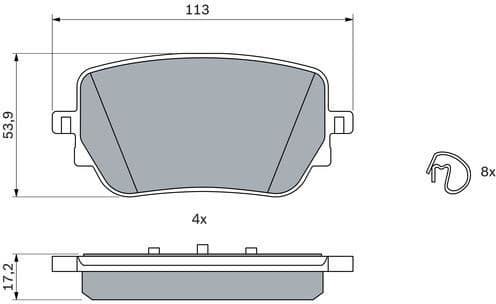 Brake Pad Set, disc brake 0 986 424 890