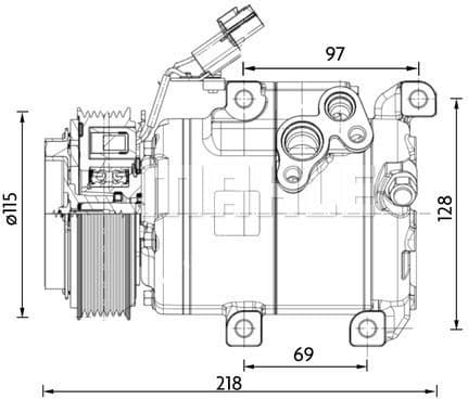 Compressor, air conditioning BEHR *** PREMIUM LINE *** ACP 1467 000P