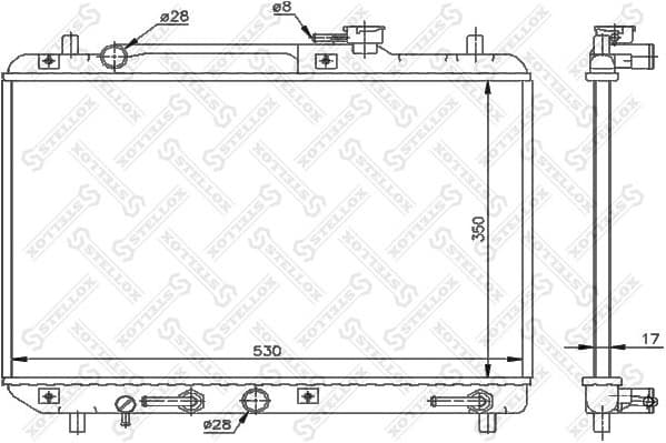 Radiator, engine cooling 10-26261-SX