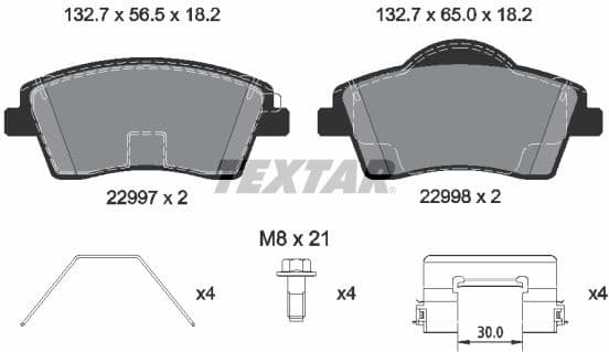 Brake Pad Set, disc brake Q+ 2299701