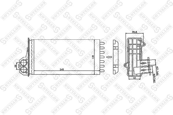 Heat Exchanger, interior heating 10-35047-SX