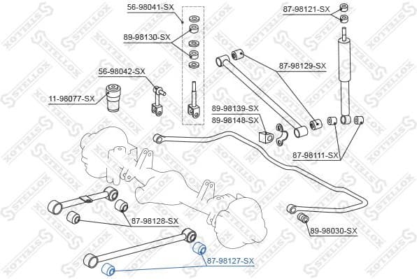 Mounting, control/trailing arm 87-98127-SX - image 2
