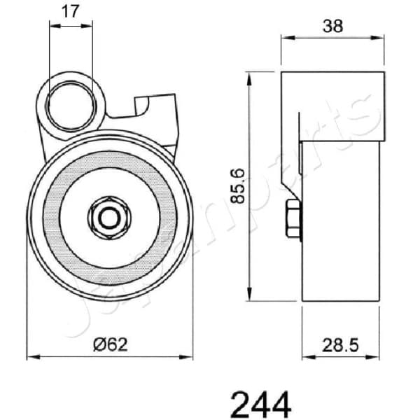Tensioner, timing belt BE-244 - image 2