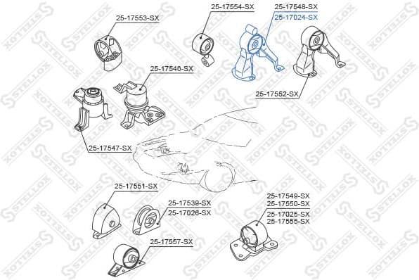 Mounting, engine 25-17024-SX - image 2