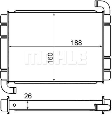 Heat Exchanger, interior heating BEHR AH 9 000S