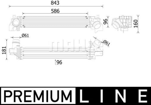 Charge Air Cooler BEHR *** PREMIUM LINE *** CI 614 000P