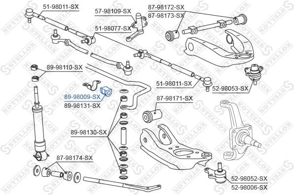 Mounting, stabiliser bar 89-98009-SX - image 2