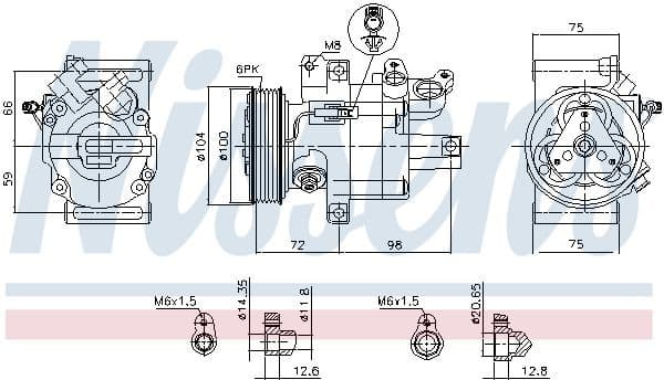 Compressor, air conditioning ** FIRST FIT ** 89399 - image 6