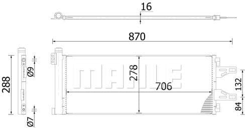 Condenser, air conditioning BEHR AC 368 000S
