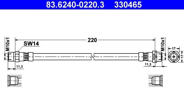 Brake Hose 83.6240-0220.3