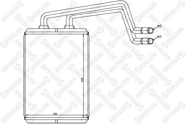 Heat Exchanger, interior heating 82-05017-SX