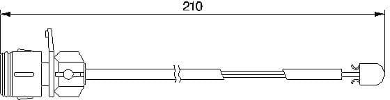 Warning Contact, brake pad wear 1 987 474 938