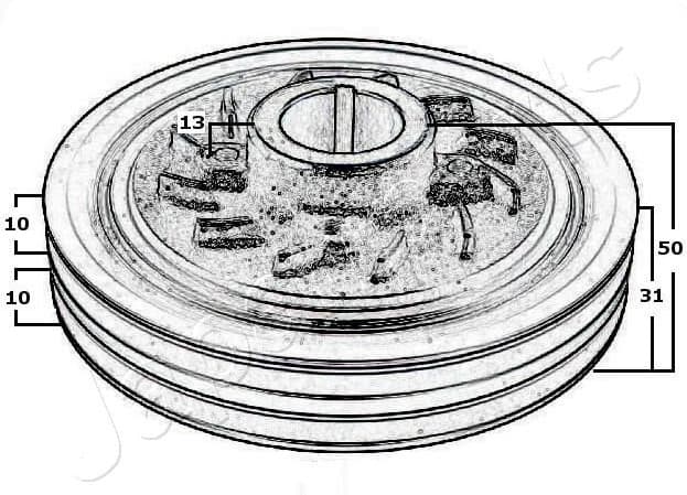 Belt Pulley, crankshaft PU-500 - image 3