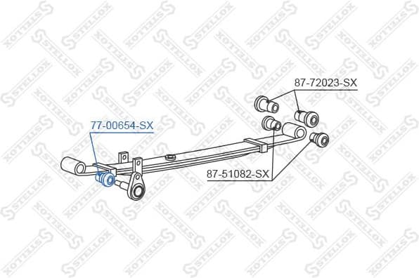 Bushing, leaf spring 77-00654-SX