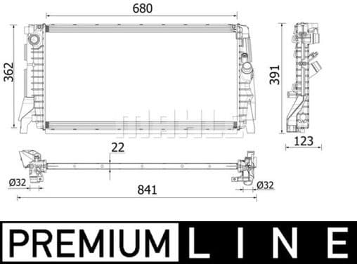 Radiator, engine cooling BEHR *** PREMIUM LINE *** CR 2279 000P