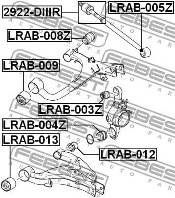Mounting, control/trailing arm LRAB-008Z - image 2