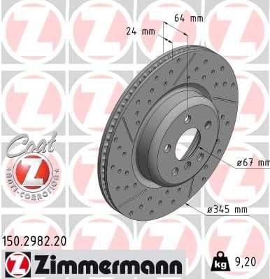 Brake Disc COAT Z 150.2982.20