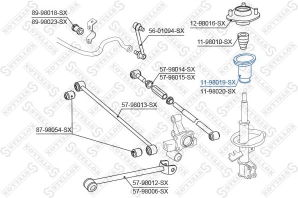 Protective Cap/Bellow, shock absorber 11-98019-SX
