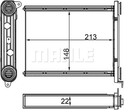 Heat Exchanger, interior heating BEHR AH 259 000S