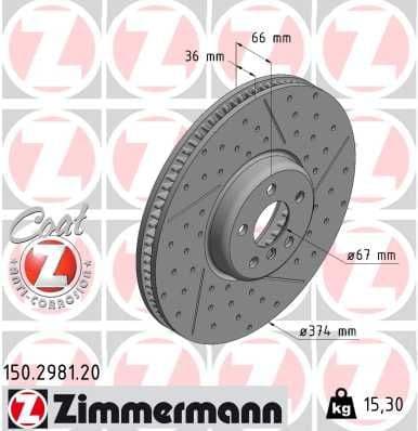 Brake Disc COAT Z 150.2981.20